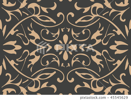 Vector damask seamless retro pattern background Vector damask seamless retro pattern background 45545629