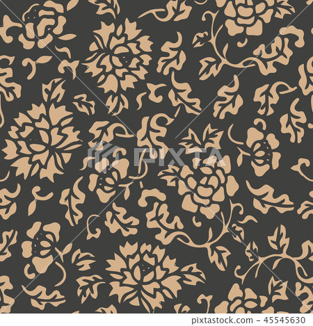Vector damask seamless retro pattern background 45545630