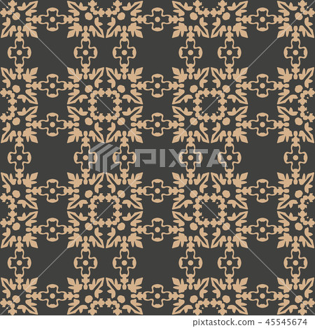 Vector damask seamless retro pattern background Vector damask seamless retro pattern background 45545674