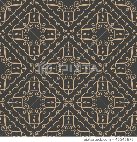 Vector damask seamless retro pattern background Vector damask seamless retro pattern background 45545675