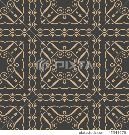 Vector damask seamless retro pattern background Vector damask seamless retro pattern background 45545676