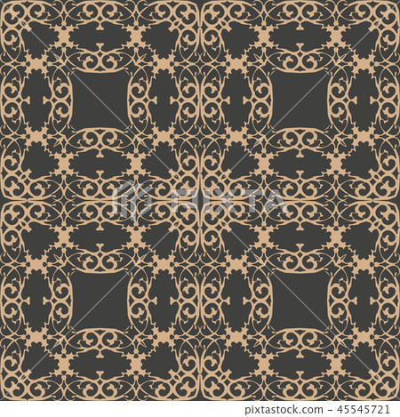 Vector damask seamless retro pattern background 45545721