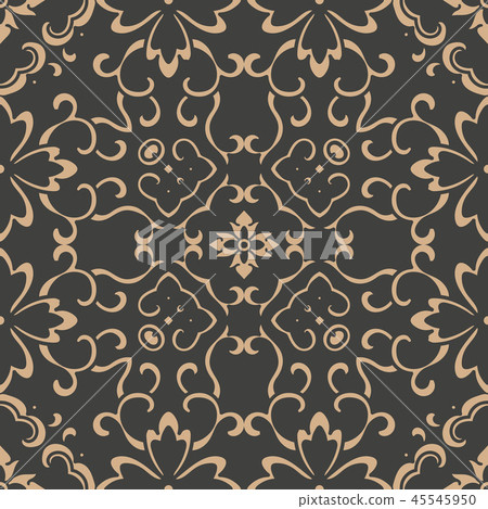 Vector damask seamless retro pattern background 45545950