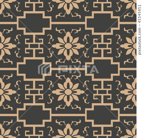 Vector damask seamless retro pattern background 45545951