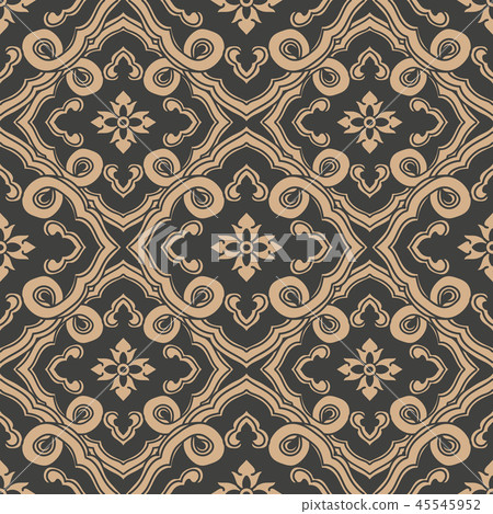 Vector damask seamless retro pattern background 45545952