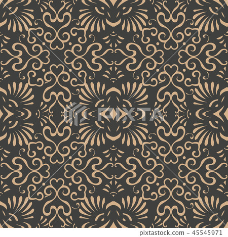 Vector damask seamless retro pattern background Vector damask seamless retro pattern background 45545971