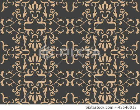 Vector damask seamless retro pattern background 45546012
