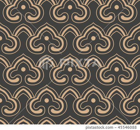 Vector damask seamless retro pattern background 45546088