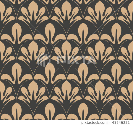 Vector damask seamless retro pattern background Vector damask seamless retro pattern background 45546221