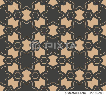 Vector damask seamless retro pattern background 45546289