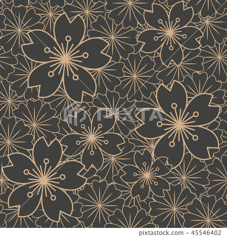 Vector damask seamless retro pattern background Vector damask seamless retro pattern background 45546402