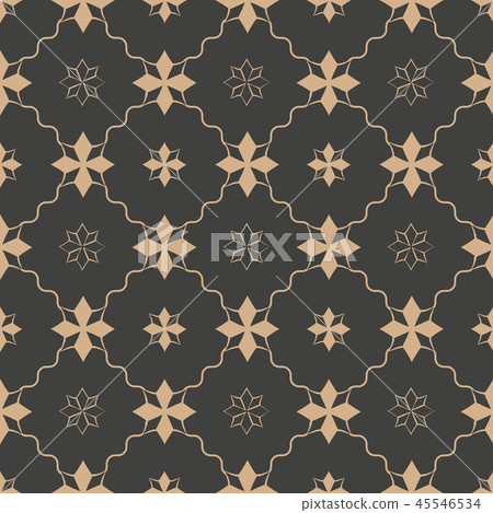 Vector damask seamless retro pattern background 45546534