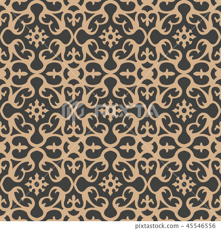 Vector damask seamless retro pattern background Vector damask seamless retro pattern background 45546556