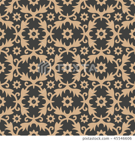 Vector damask seamless retro pattern background Vector damask seamless retro pattern background 45546606