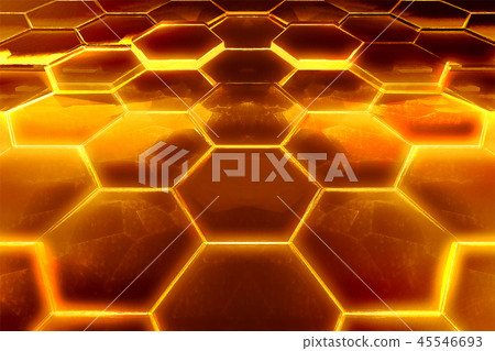 Abstract hexagon background, 3D Rendering 45546693