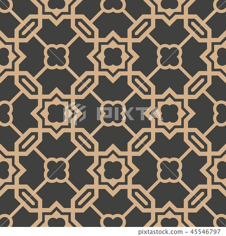 Vector damask seamless retro pattern background 45546797