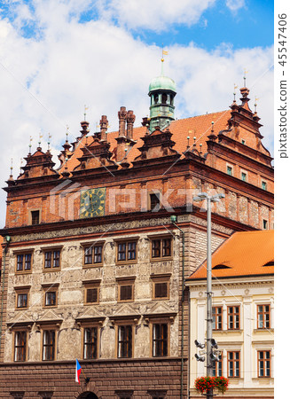Old Town Hall on Square of the Republic in Pilsen 45547406