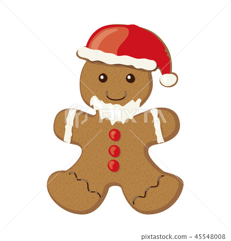 Ginger man cookie illustration (Santa) | Gingerbread man | gingerbread man 45548008