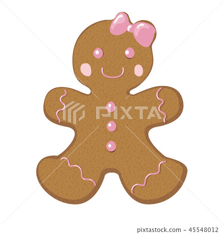 Ginger man cookie illustration (girl) | Gingerbread man | gingerbread man 45548012