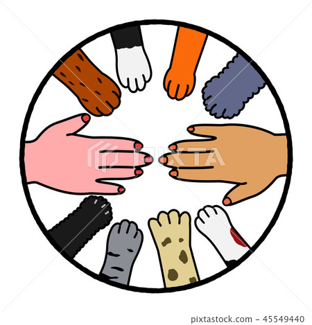 Animal and human collaboration design 45549440