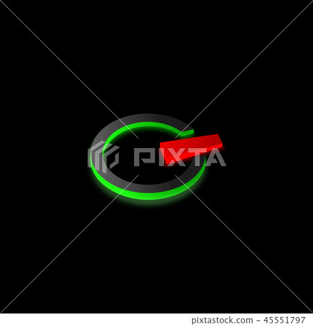 Vector isometric push switch on off button design Vector isometric push switch on off button design 45551797