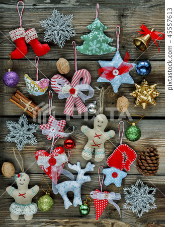 Homemade Christmas toys, Christmas tree decorations,2019,2020, w Homemade Christmas toys, Christmas tree decorations,2019,2020, w 45557613