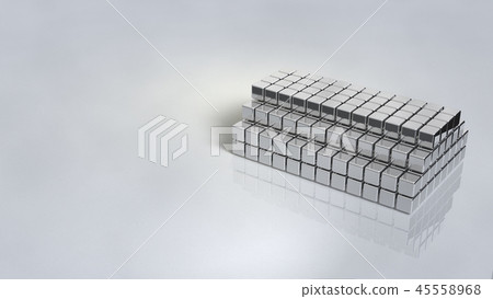 Rendered image of a silver display 45558968