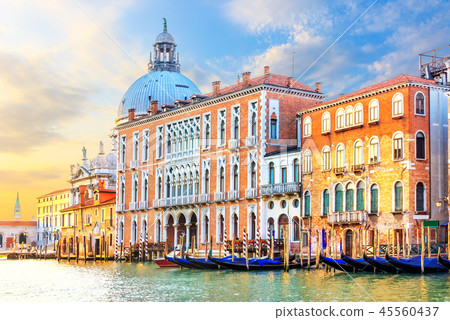 Grand Canal of Venice and the dome of Basilica Santa Maria dell Grand Canal of Venice and the dome of Basilica Santa Maria dell 45560437