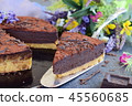No bake cake, biscuit base with cocolate ganash 45560685