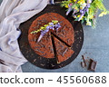 No bake cake, biscuit base with cocolate ganash 45560688