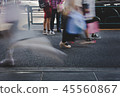 People walking in blurred motion 45560867