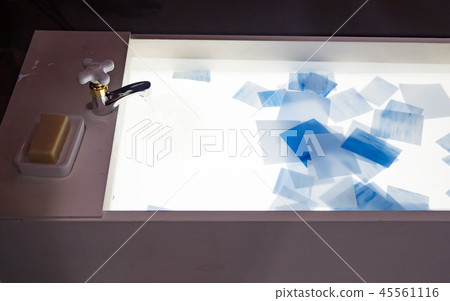 Dark room equipped under photo laboratory. 45561116