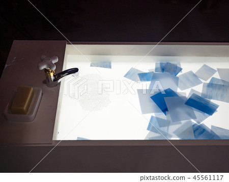 Dark room equipped under photo laboratory. Dark room equipped under photo laboratory. 45561117