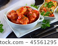 Chicken stew with pineapple and chili tomato sauce 45561295