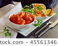 Chicken stew with pineapple and chili tomato sauce 45561346