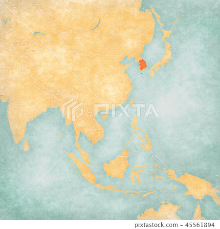 Map of East Asia - South Korea 45561894