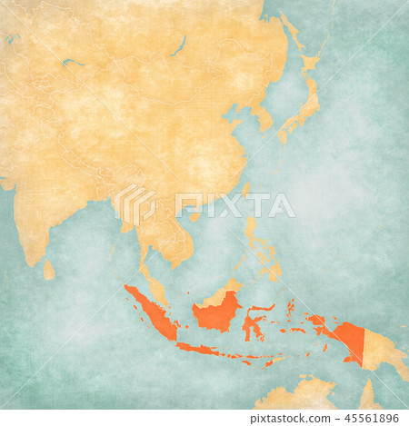 Map of East Asia - Indonesia Map of East Asia - Indonesia 45561896