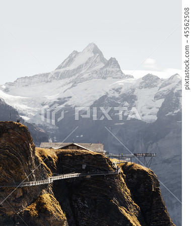 Extreme view point on the top of Grindelwald First cableway Extreme view point on the top of Grindelwald First cableway 45562508