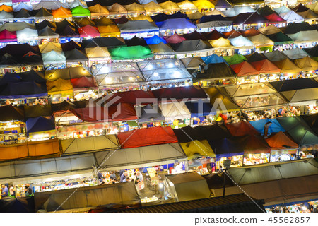The Train night market Ratchada at Bangkok in the  45562857