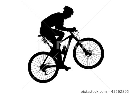 man cyclist mountain biker man cyclist mountain biker 45562895