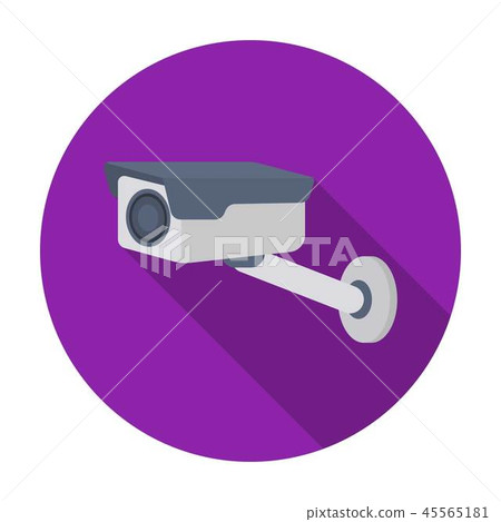 Hidden camera icon in flat style isolated on white background. Hotel symbol stock vector Hidden camera icon in flat style isolated on white background. Hotel symbol stock vector 45565181