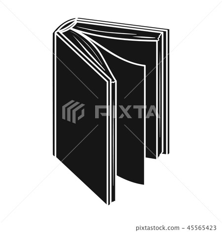Black standing book icon in black style isolated on white background. Books symbol stock vector Black standing book icon in black style isolated on white background. Books symbol stock vector 45565423