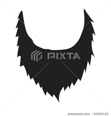 Man's beard icon in black style isolated on white background. Beard symbol stock vector illustration Man's beard icon in black style isolated on white background. Beard symbol stock vector illustration 45565428