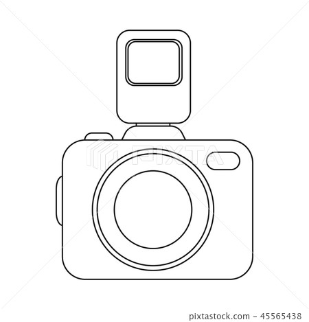 Photo camera icon of vector illustration for web and mobile 45565438
