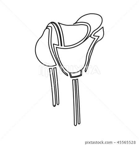 Saddle icon outline. Singe western icon from the wild west outline. Saddle icon outline. Singe western icon from the wild west outline. 45565528