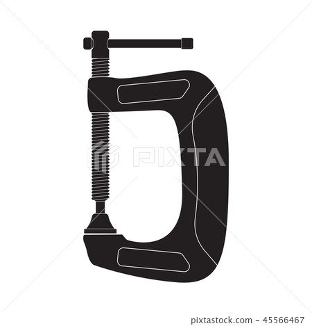 Clamp. Black outline icon 45566467