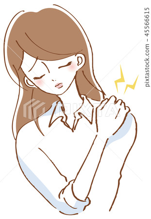 插图素材: 僵硬的脖子,女人图 查看全部