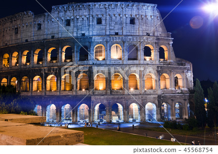 Italy. Rome. The night Collosseo Italy. Rome. The night Collosseo 45568754