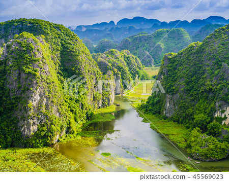 Tam Coc, Ninh Binh province, Vietnam Tam Coc, Ninh Binh province, Vietnam 45569023
