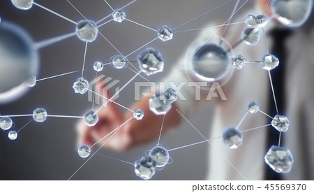 Innovative technologies in science and medicine. Technology to connect. The concept of security 45569370